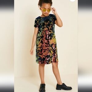 Hayden Girls Reversible Sequin Velvet Mini Shift Dress SZ Large